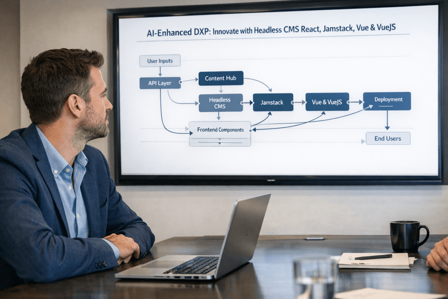 AI-Enhanced DXP: Innovate with Headless CMS React, Jamstack, Vue & VueJS